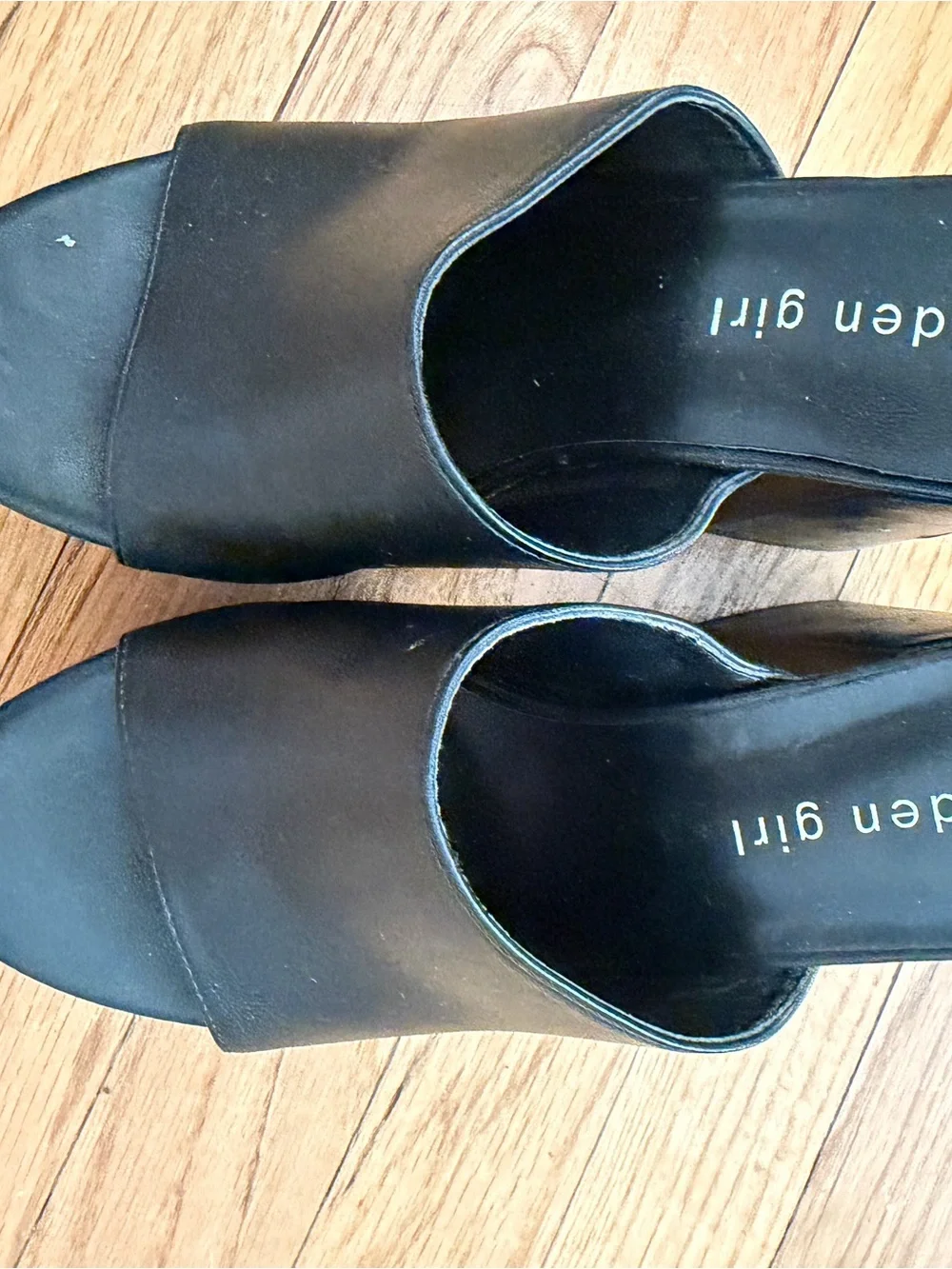 Madden Girl Black Platform Block Heel Sandal 6.5